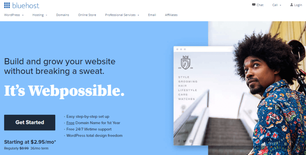 Bluehost homepage 1024x520