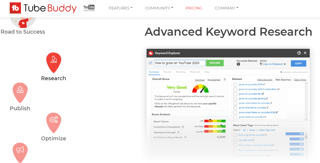 TubeBuddy YouTube Keyword Tool
