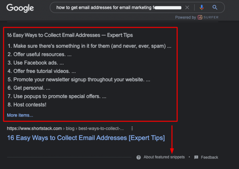 Google Featured Snippet 768x545