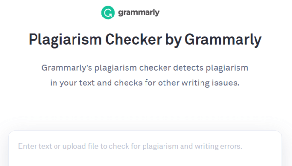 Grammarly Plagiarism Checker